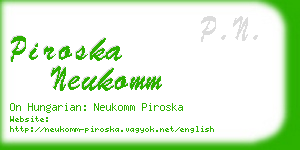 piroska neukomm business card